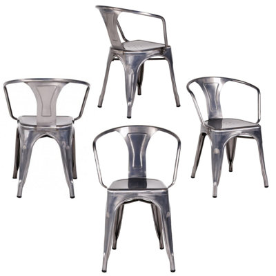 Djanira 17.5'' H Metal Stacking Armchair