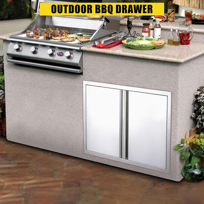 304 Stainless Steel Single Bbq Access Door With Vents