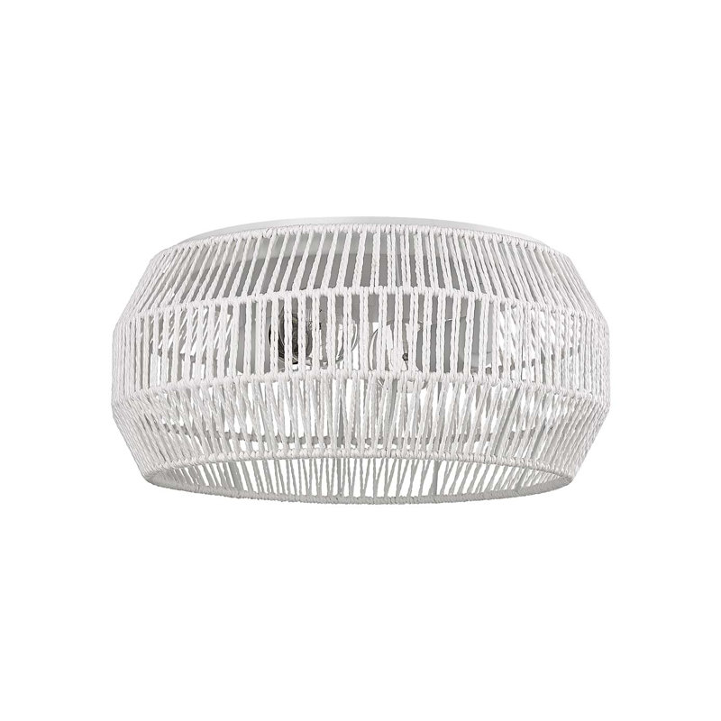 Plafonnier encastré 2 lumières 14,125 po Lanny, Blanc mat