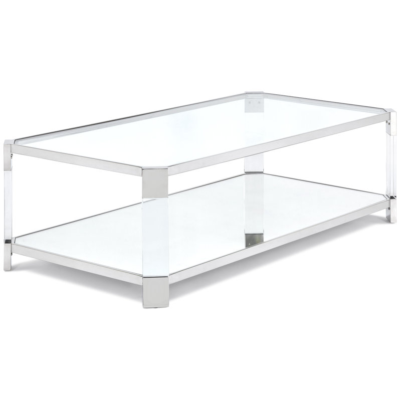 Table basse à 4 pieds, Chrome chrome