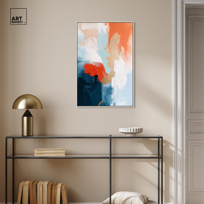 Art Remedy, marbré, toile abstraite et audacieuse II, H 31 po x l 21 po x P 2 po, Reproduction encadrée sans passe-partout