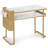 43.2"W Nail Table with Pegboard Panel & 2 Built-In Outlets and USB Ports