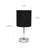 Amandev Simple Designs Mini Basic Table Lamp with Drum Fabric Shade-16393461