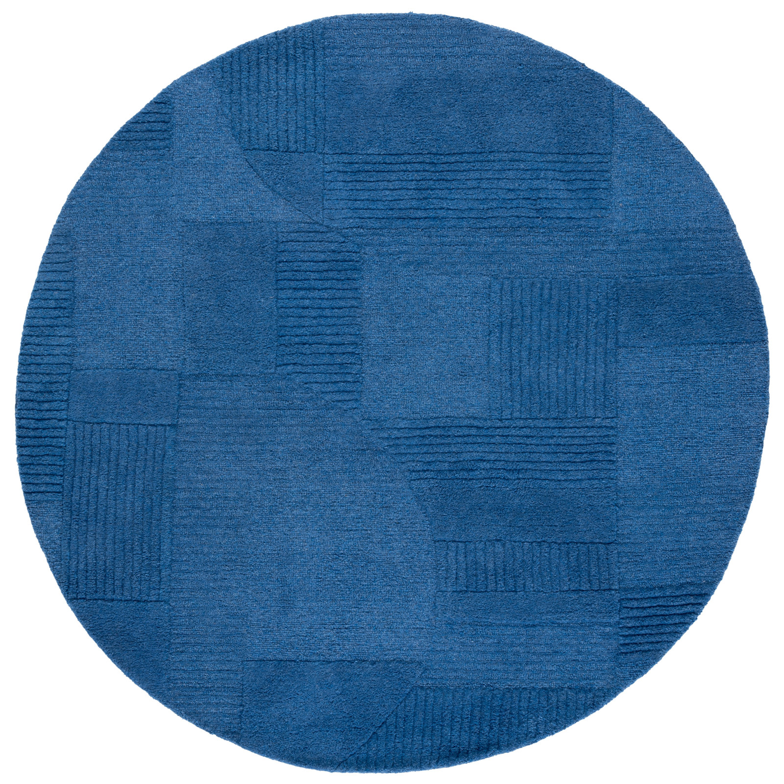 Ivanenko Hand-Tufted Geometric Rug, Round 6'