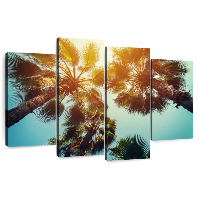 Harnek Palm Trees Canopy Sunlight, 22" H x 36" W