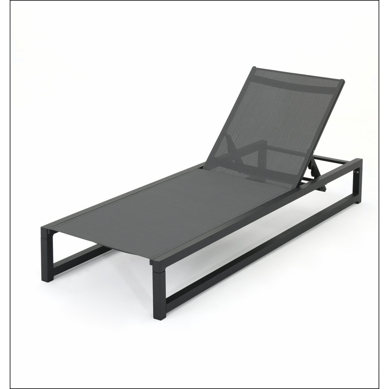 Méridienne VENISE CHAISE, Noir/gris