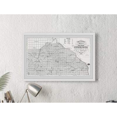 " Minnesota Map " Graphic Art Print