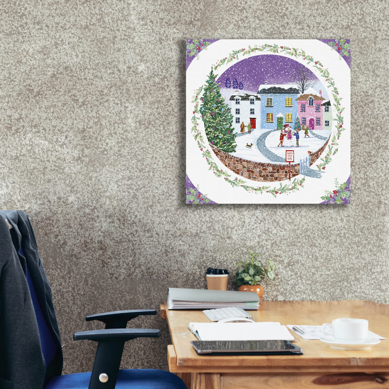  «Christmas Village» par Elle Media Group, art mural sur toile, 26 po x 26 po, H 26 po x l 26 po