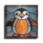  Art graphique mural en métal «Stain Glass Baby Penguin», 12 po x 12 po-1617835868