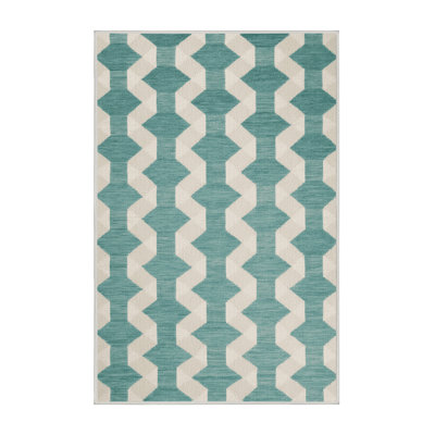 Machine Washable Checkered Beige Area Rug