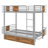 Metal Loft Bed With Twin XL Over Twin XL Configuration-661693243