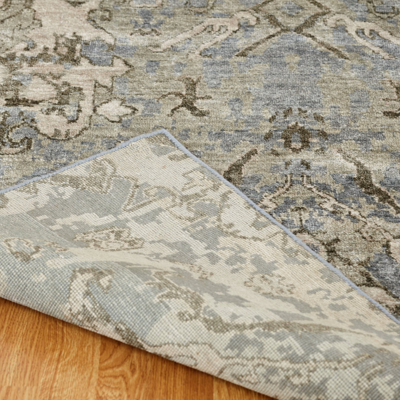 Hand Knotted Area Rug, Rectangle 8' x 10'