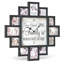 Horloge murale collage photo « Souvenirs » 50 x 50 cm, cadre photo noir style ferme pouvant contenir 12 photos, fonctionne à piles, idéale pour décorer une chambre de bébé, une chambre d'enfant, un salon ou pour créer des souvenirs de famille.-1700787778-1700787804