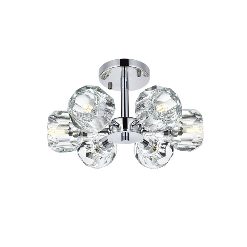Plafonnier encastré Yiau, Chrome