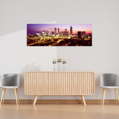Night, Atlanta, Georgia, Usa Abstract Contemporary City Wall Art