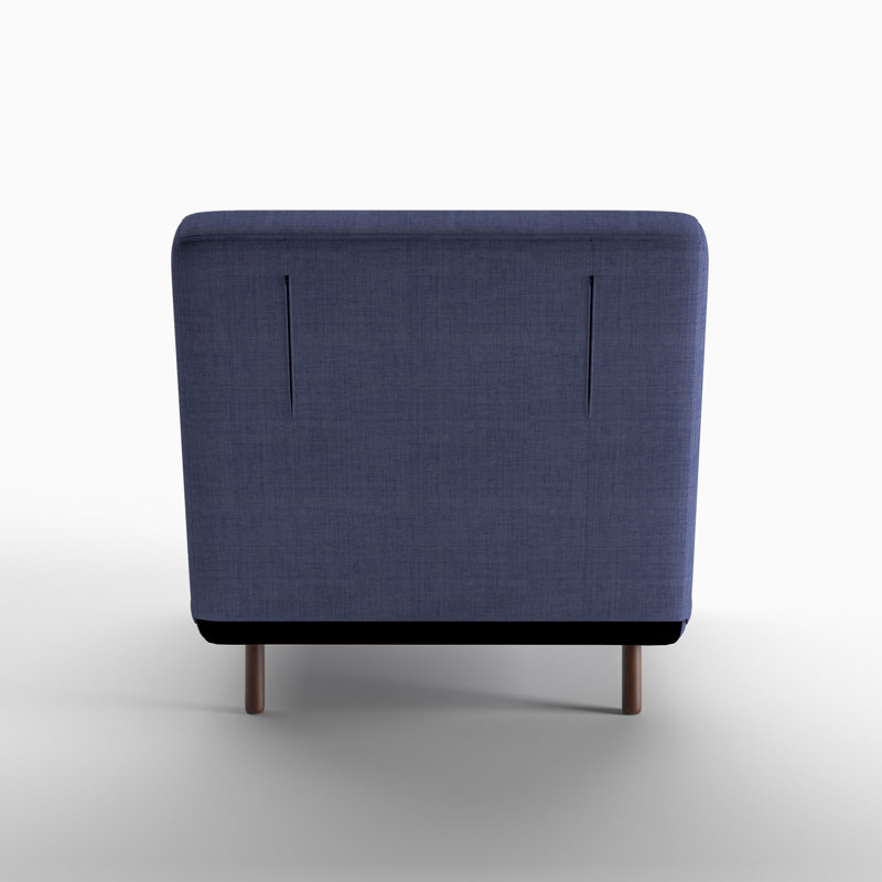 Fauteuil convertible Clarissa, Polyester bleu