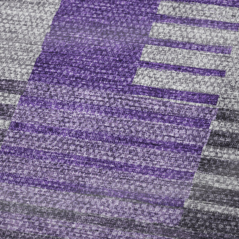 Jeté rayé Addison Sherpa ASB687, Mauve