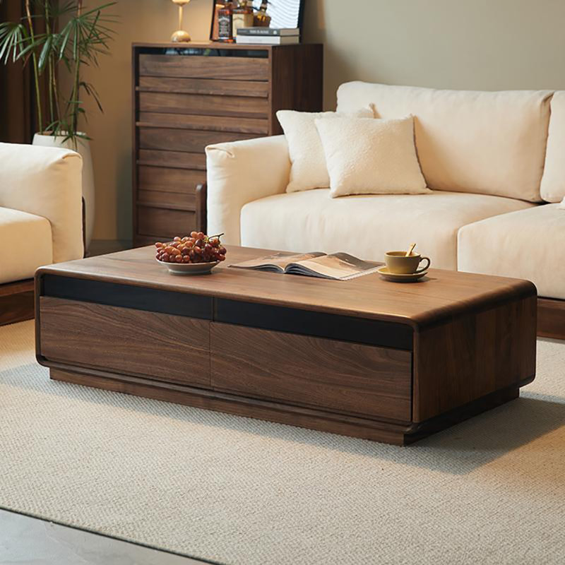Table de bout Classic en noyer noir, H 13,8 po x L 55,1 po x l 27,6 po