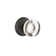 Emtek Privacy Knobset w/ Sandcast #2 Rosette and Modern Disc Glass Knob