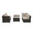 Chilhowie 51.1'' Wide Reversible Metal Patio Sectional with Cushions