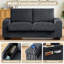 Canapé en velours côtelé 71 po LoveSeat-668629447