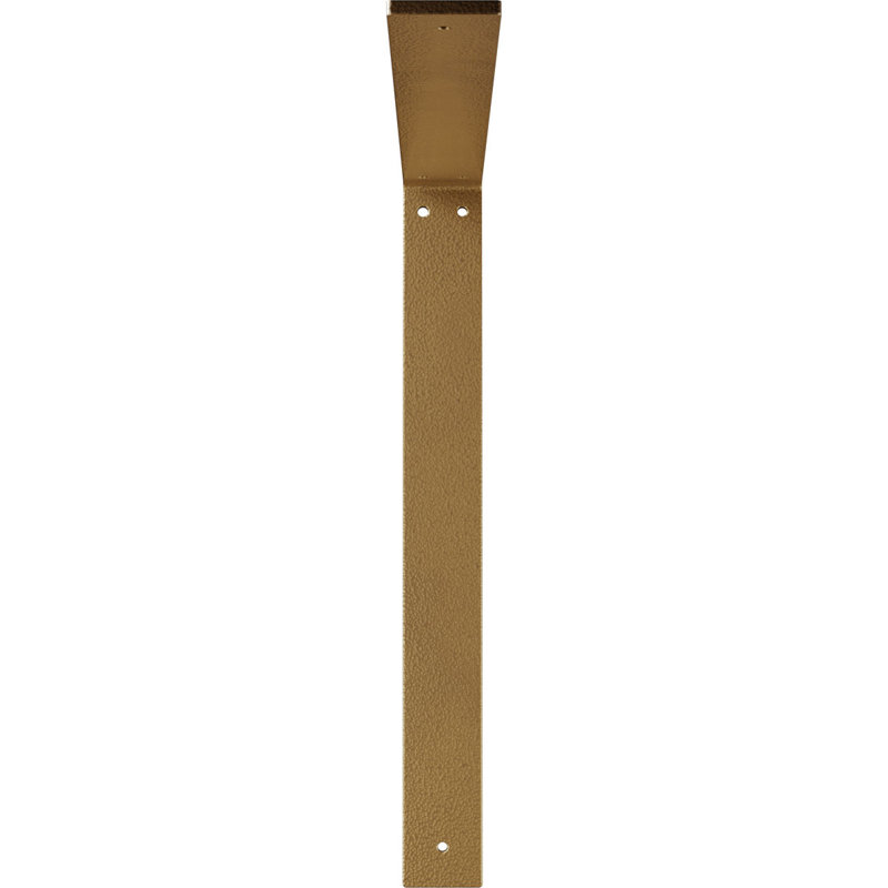 Support en acier Hamilton martelé l 2 po x P 18 po x H 18 po, H 18 po x l 2 po x P 18 po, Or martelé