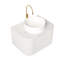 Meuble-lavabo moderne blanc avec rangement et lavabo