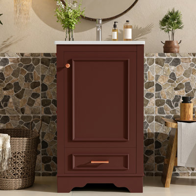 20'' Single Bathroom Vanity with Ceramic Top