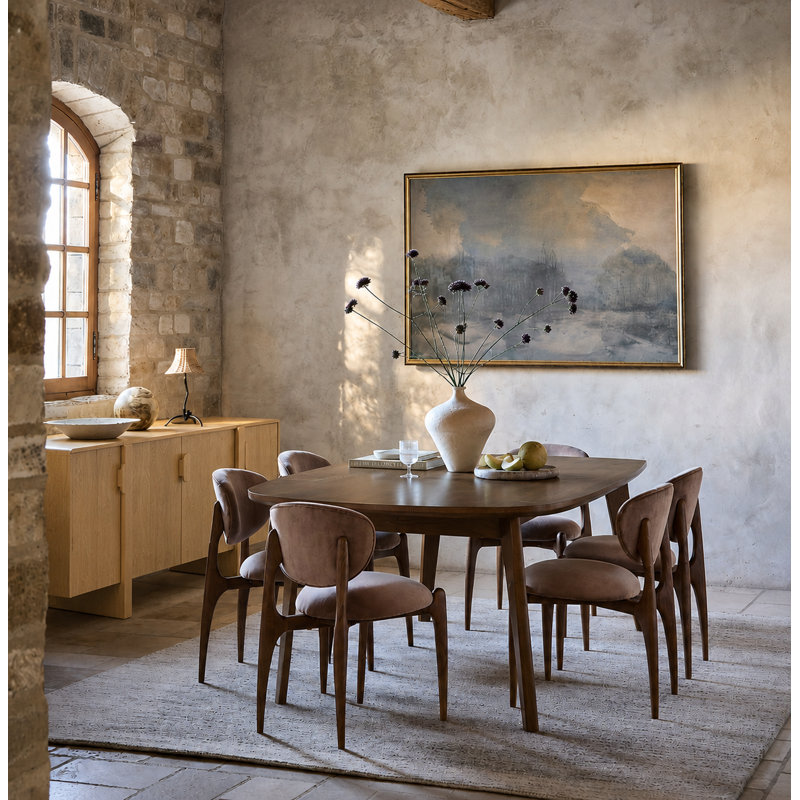 Navarre Navarre SERIFF EXTENSION ROUND DINING TABLE DARK WALNUT