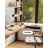 Solid Wood L-shaped Desk with Pegboard-1800502956