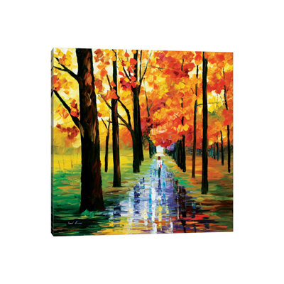 Yellow Rain by Leonid Afremov - Painting on Canvas