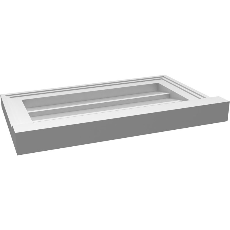 Cadre de seuil Brickmould, brun clair apprêté, H 12 po x l 20 po x P 2 po