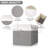  Grey & White Linen Storage Bins - Foldable, Stackable Organizer With Lids, Multi-Purpose For Home