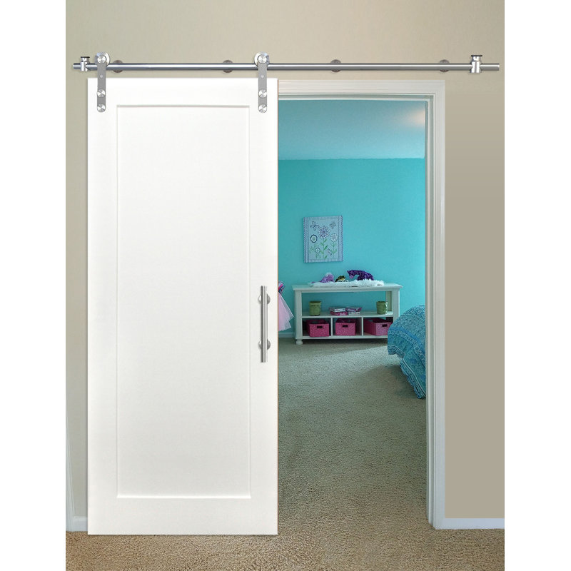 Creative Entryways Shaker 36 in. W x 80 in. H Barn Door with Barn Door Hardware