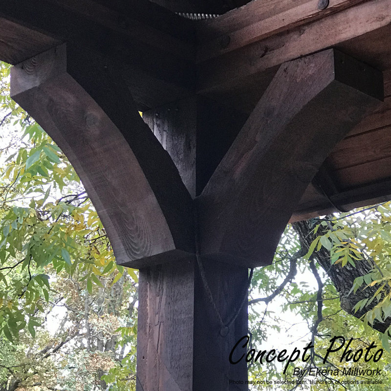 14" Smooth Douglas Fir Wood Corbel Brace