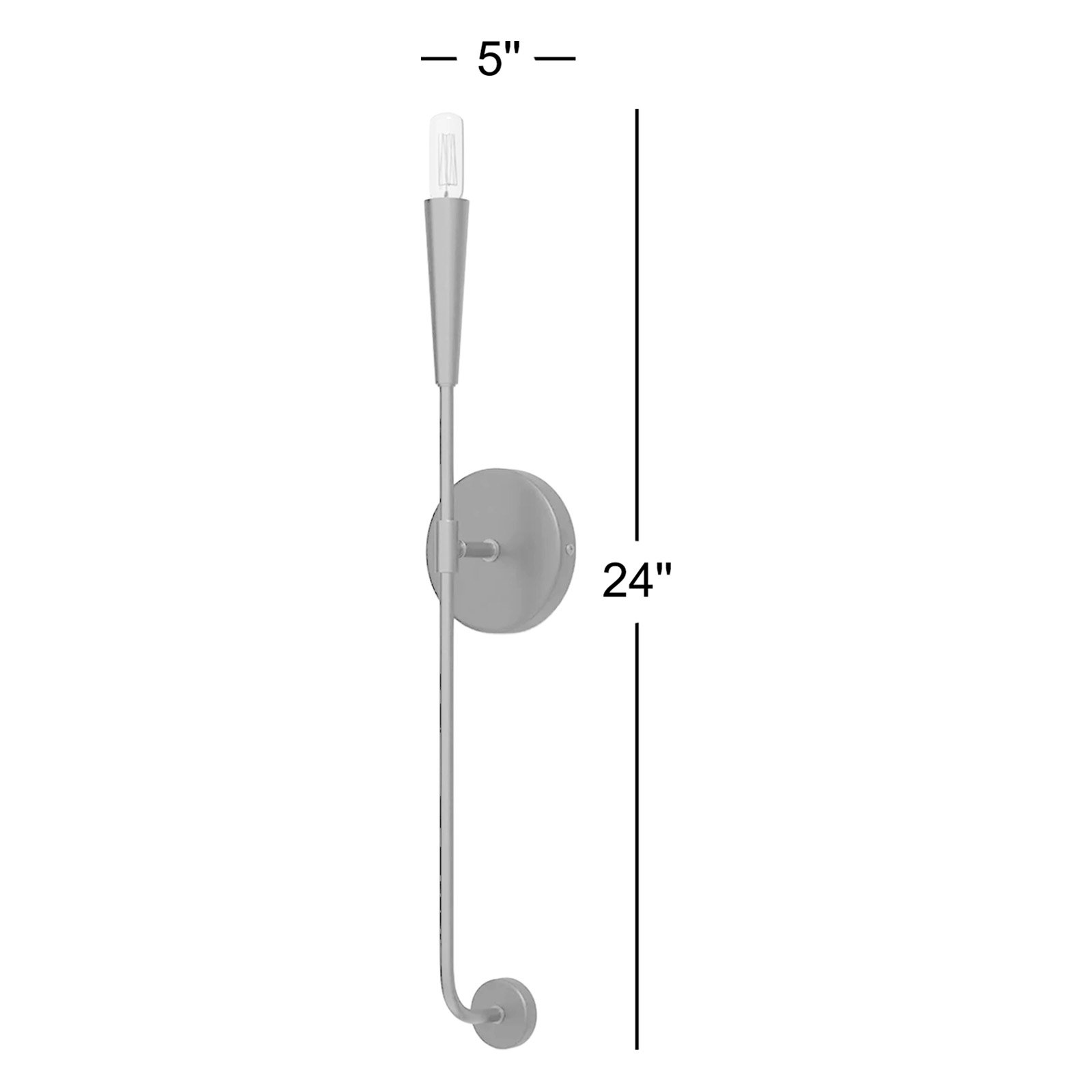 Zima Single Light Dimmable Wallchiere, Satin Brass