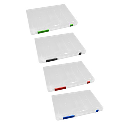 4Pcs Document Boxes Portable File Cases File Organizers File Office Document Cases