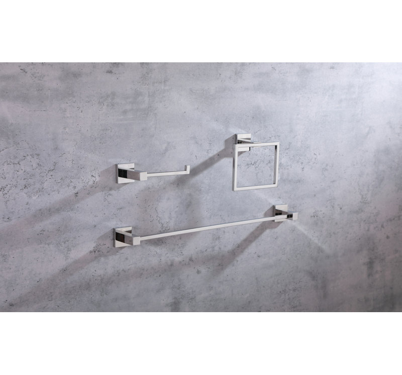 Isla 3 - Piece Bathroom Hardware Set, Chrome
