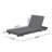 Dark Gray Acacia Solid Wood Outdoor Chaise Lounge With Water-Repellent Cushion, 400Lbs Capacity, Modern Patio Sun Lounger For Garden, Poolside
