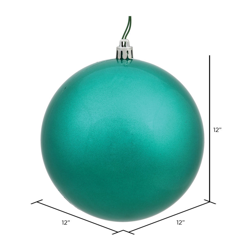 Ornement boule incassable UV mat, 12 po, Écume de mer bonbon