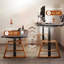Bureau rectangulaire en bois massif avec 2 tiroirs-393332260-393332261