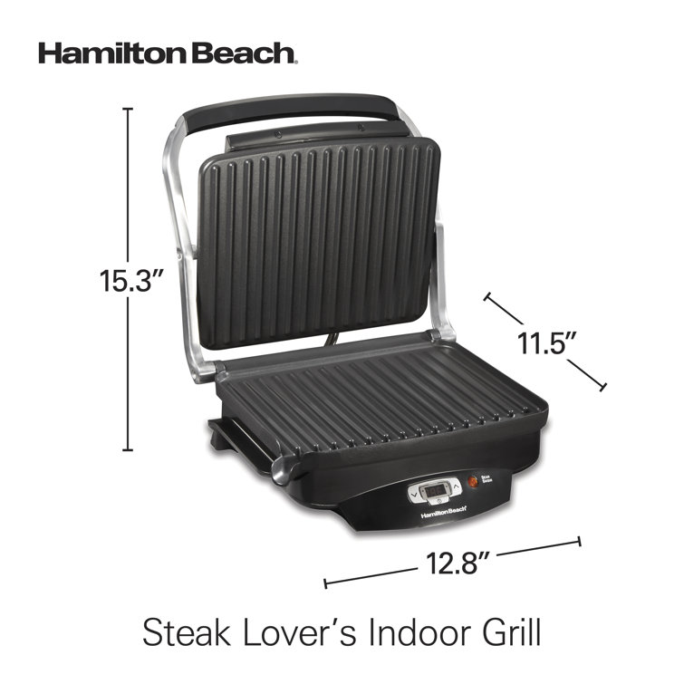 Hamilton Beach Professional Cast Iron Electric Grill, 10 x 16