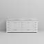 Meuble-lavabo double avec comptoir en quartz blanc-110822129
