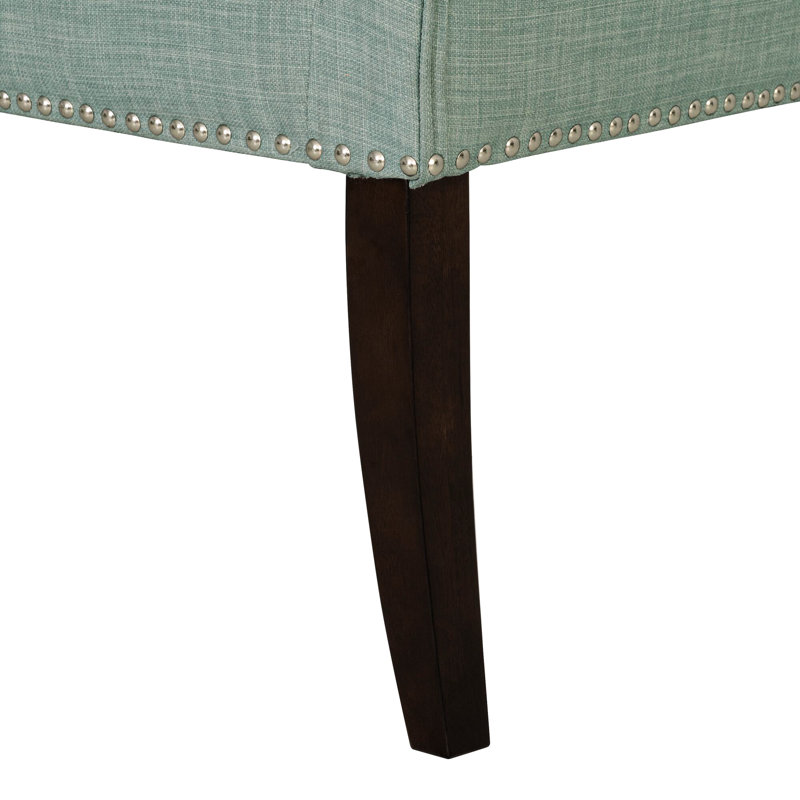 Banc rembourré en polyester Dalice, Sarcelle, Noir, noir, noir, noir
