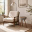 Table de bout ronde moderne intelligente, table d'appoint avec haut-parleur Bluetooth, P 15,7 po x H 24,3 po sans fil