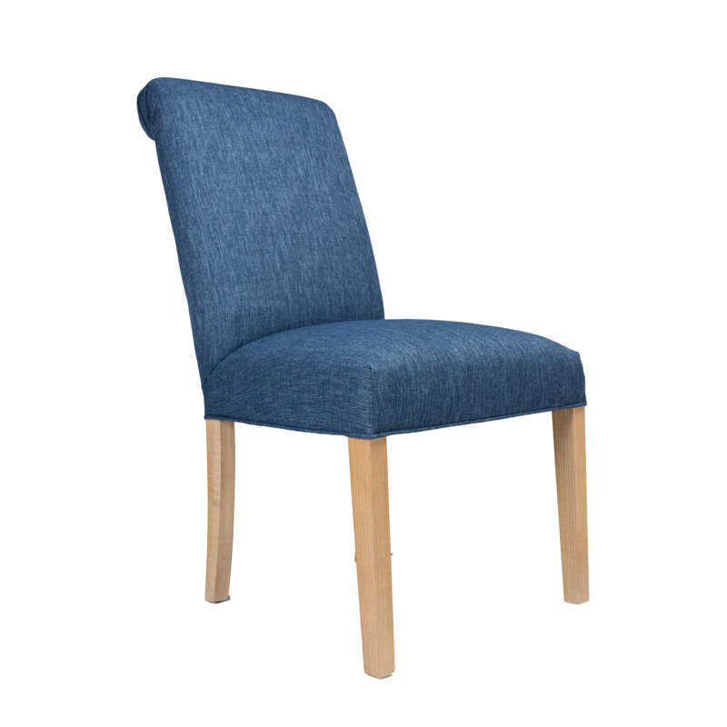 19'' H Upholstered Side Chair, Natural, Key-Largo Denim