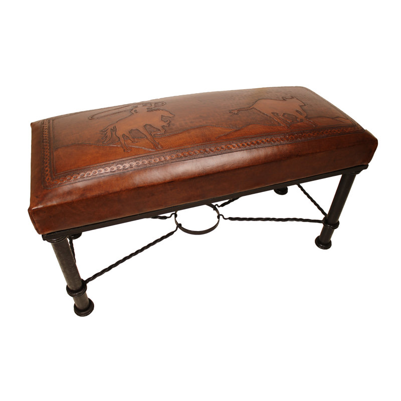 Fernando Iron Bench Calf Roper Red, Antique Brown
