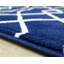 Tapis bleu à motif abstrait Friedegund-2118128661