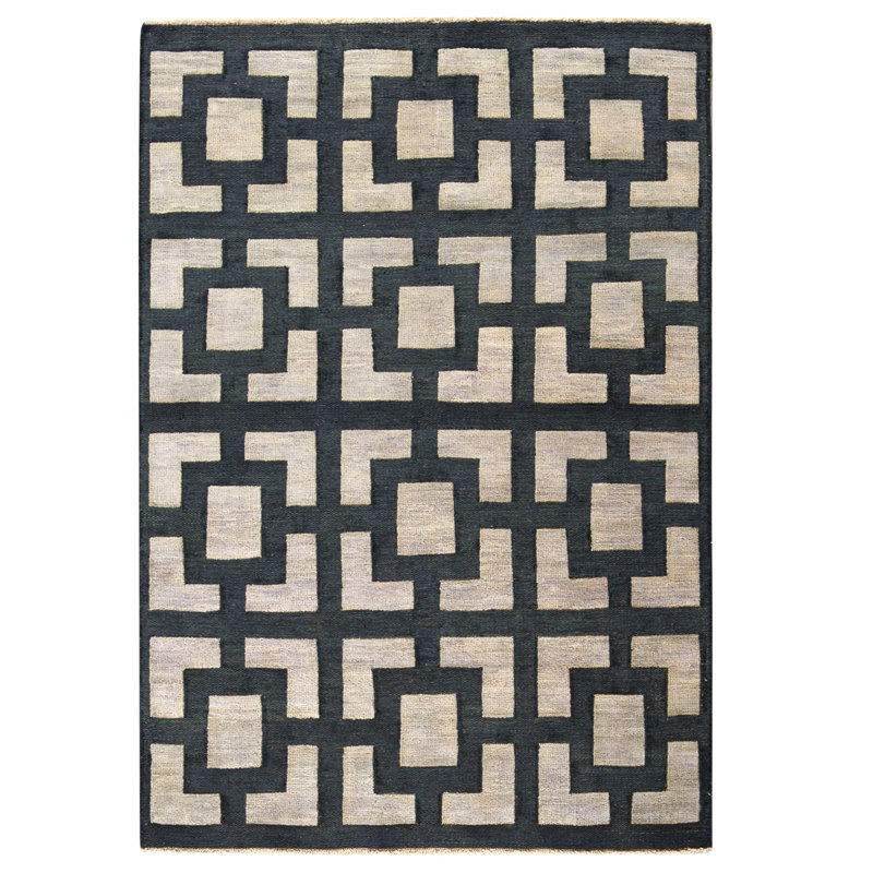 High-Quality Hand-Knotted Blue Area Rug