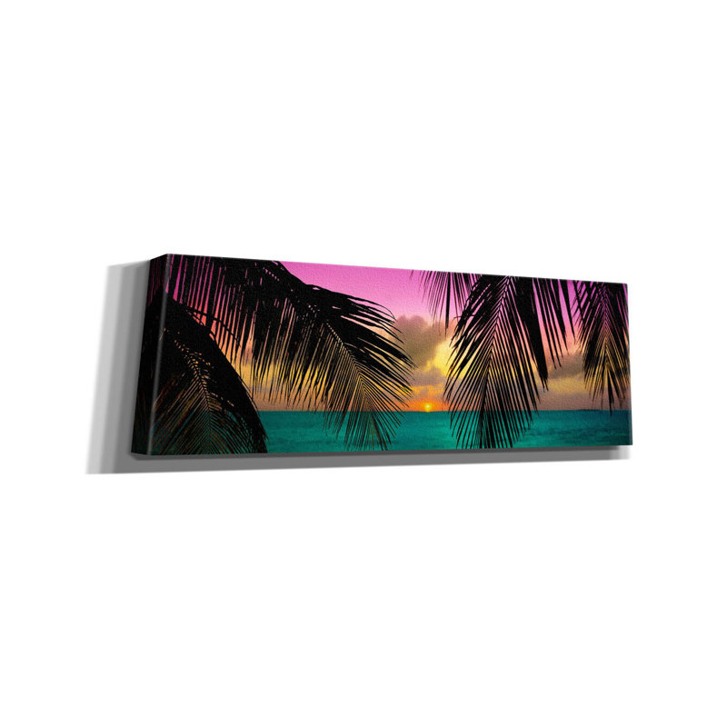 «Bay Palms» par Jack Reed, art mural Bay Isle Home ™, L 36 po x H 12 po